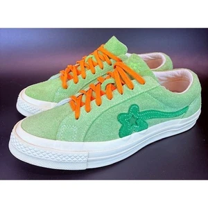 Converse Ox Tyler the Creator Golf Le Fleur Jade Lime Orange mens sneakers sz 8 - Picture 1 of 8