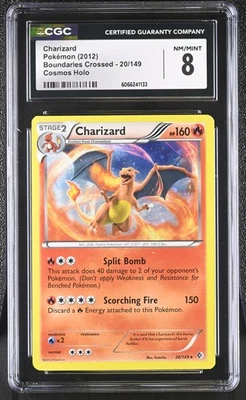 CGC 8 Charizard 2012 Boundaries Crossed 20/149 Cosmos Holo Pokemon Card - Image 1 of 2