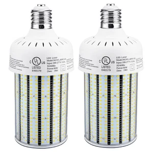 【2 PACK】80W LED Corn Cob Bulb 5000K For Workshop Gas Station Garage Office Light - Picture 1 of 12