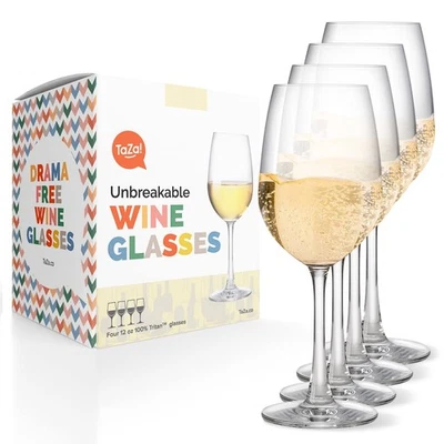 Outdoor Plastic Wine Glasses With Stem (12oz) | Unbreakable Tritan Stemware F... - Image 1 of 4