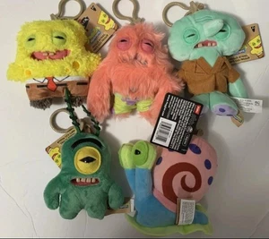 Zuru Fuggler Spongebob Schwammkopf 5er Set Schlüsselanhänger Plüsch 4,5 Zoll Neu mit Etikett - Bild 1 von 2