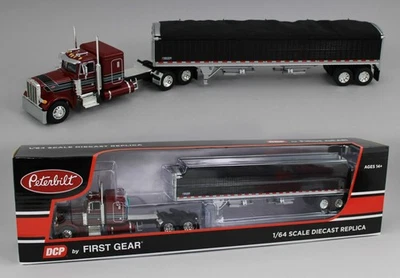 1:64 DCP *LEGENDARY RED* Peterbilt 379 48" Flattop & Wilson Grain Trailer NIB - Image 1 of 4