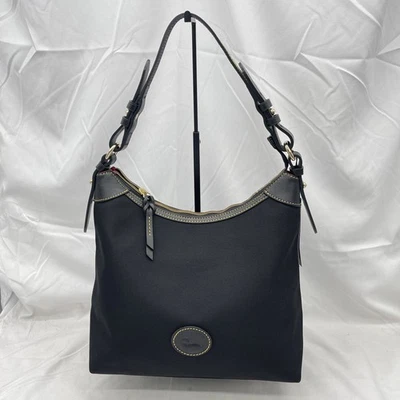 Dooney & Bourke Womens Large Erica Shoulder Bag Nylon Black - Image 1 of 4
