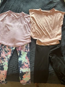 Girls Sports Leggings And Top Sets Age 6-7 - Picture 1 of 1