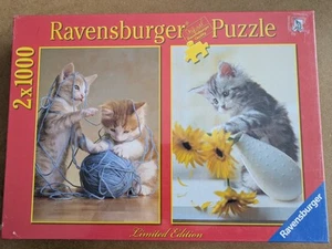 Playful Kittens - Limited Edition Ravensburger - 2 X 1000 piece Jigsaws - New - Picture 1 of 3