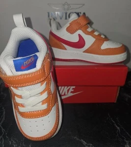 Nike Court Borough Low 2 TD Sail Hot Curry Brandneu Größe 6C BQ5453-119 - Bild 1 von 8
