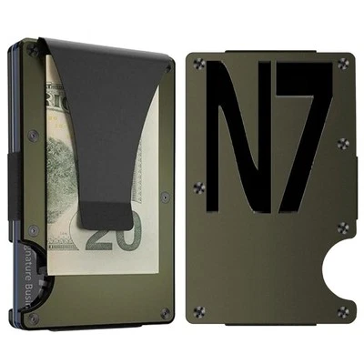Custom N7 MASS EFFECT 2 Laser Engraved Wallet - Pick A Wallet Color - Image 1 of 4