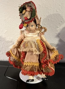 Antique 1930-40s TINY BETTY DOLL 7" Madame Alexander Carmen Dress Fruit Hat Rare - Picture 1 of 9