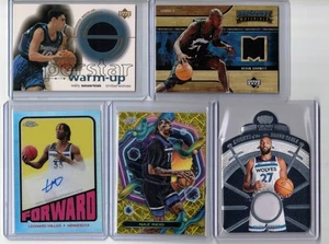 Minnesota Timberwolves 10 card lot auto jersey serial RC Anthony Edwards Garnett - Picture 1 of 4