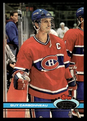 1991-92 Topps Stadium Club Guy Carbonneau #41 Montreal Canadiens NHL Hockey - Image 1 of 2
