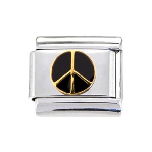 Peace symbol Italian Charm - fits 9mm classic Italian charm bracelets - Imagen 1 de 1