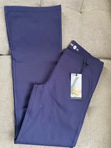 Betabrand Damen klassische Anzughose Yogahose Bootcut marineblau Größe Medium neu mit Etikett - Bild 1 von 6