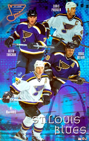 St. Louis Blues SUPERSTARS 2001 22x34 POSTER - Al Macinnis, Pronger, Tkachuk Cover