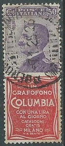 1924-25 REGNO PUBBLICITARI USATO 50 CENT COLUMBIA - RE19-7 - Imagen 1 de 1