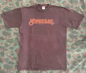 Supreme 2001 Santana Logo Tee Brown Sz L Rare Box Logo - Picture 1 of 5