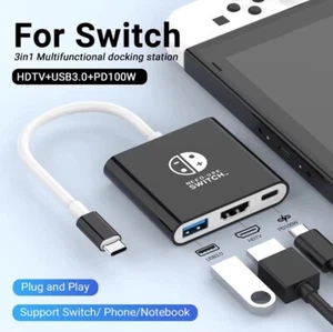 Für Nintendo Switch | mobile Docking Station | PD 100 W | 4K | USB 3.0 | Adapter - Bild 1 von 6