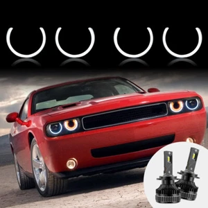 VLAND Headlights Projector DRL +LED Bulbs Kits For Dodge Challenger 2008-2014 - Picture 1 of 20