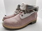 Timberland Woman?s Leather Pink Boots Size US6.5/UK4.5 in Used Condition