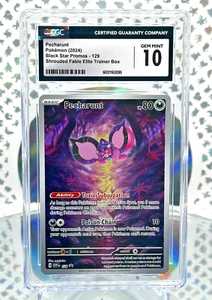 CGC 10 Pecharunt 129 Shrouded Fable Black Star Promo Full Art Pokemon Card - Imagen 1 de 1