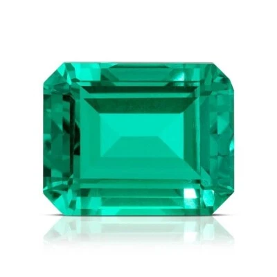 Hydrothermal Emerald Gemstone Octagon Cut Shape Emerald For Jewelry Making - Image 1 of 3