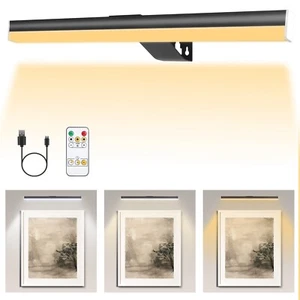 Picture Lights Rechargeable Battery Operated Wall Art Lights,Wireless Magnetic - Picture 1 of 18