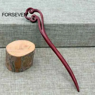 Horquilla retro de sándalo rojo natural horquillas estilo palillo chino Foto 1 de 4