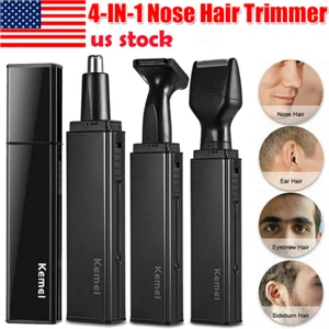 All In 1 Electric Ear Beard Nose Hair Trimmer Eyebrow Remover Shaver Clippers US - Picture 1 of 12