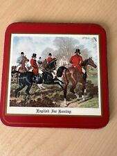 English Fox Hunting Pimpernel Coasters Set of 6 Different Scenes Horses Hounds
