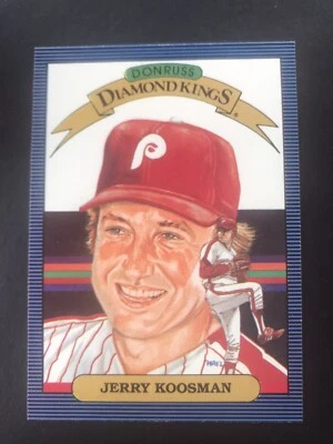 1985 LEAF/DONRUSS # 23 JERRY KOOSMAN - DIAMOND KINGS/ PHILLIES   NM-MT OR BETTER - Image 1 of 2