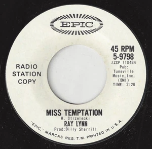 RAY LYNN Miss Temptation/Wisdom Of A Fool Epic 5-9798 TEEN ROCK 1965 45RPM - Picture 1 of 2
