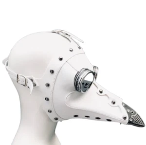 Plague Doctor Mask - White/Silver - Steampunk - Costume Accessory - One Size - Picture 1 of 3