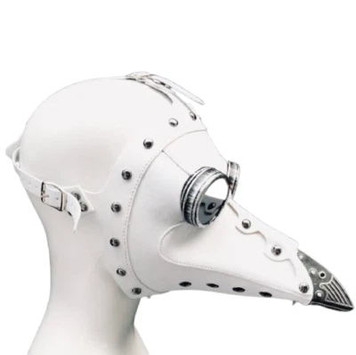 Plague Doctor Mask - White/Silver - Steampunk - Costume Accessory - One Size - Image 1 of 3