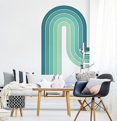 Colorful Fountain Rainbow Wall Decals, Stickers, Mural, Wall Art Decoration 668 - Image 1 of 4