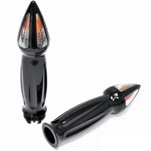 1" Lenker Griffe Schwarz Spike Rocket Custom Bike Alu für Harley Davidson ° - Picture 1 of 2