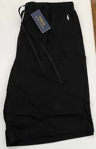 RALPH LAUREN Black Cotton Loungewear/Sleep Shorts Embroidered Logo Size S BNWT - Foto 1 di 2