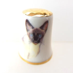 * DE A COUDRE DE COLLECTION THIMBLE - CHAT LA TETE N° 4 DORE - Picture 1 of 1