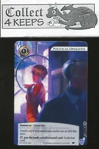 Android Netrunner LCG Political Operative Runner Resource Alternate Art Promo - Picture 1 of 2