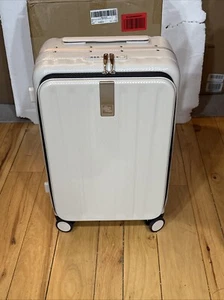 Hanke Front Opening Carry-On Luggage 20 Inch, Ivory White TSA Lock New - Picture 1 of 9