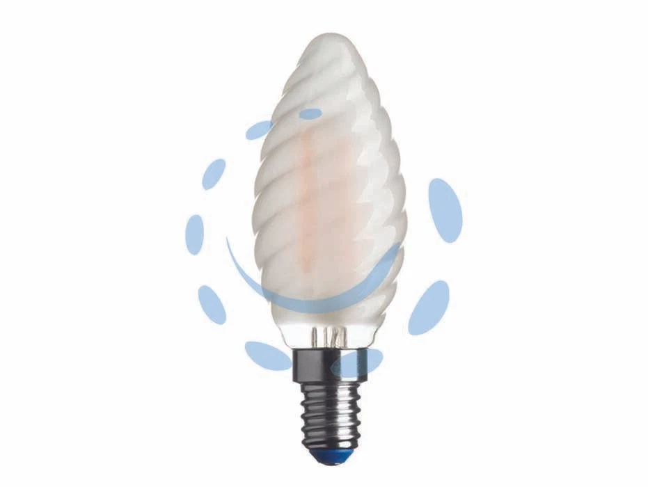 LAMPADA LED TORTIGLIONE STICK SATINATA E14 - Immagine 1 di 1