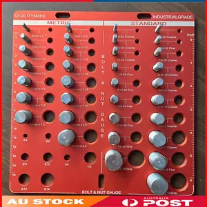 Nut and Bolt Thread Checker 34 Thread Identifier Gauge Inch and Metric 2025! - Picture 1 of 13