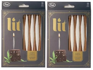 2 Pkgs Fred Lit Rolled Doobie Joints Birthday Party Celebration Candles Set - Picture 1 of 2