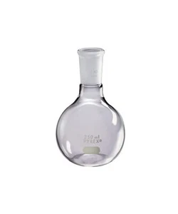 PYREX 250 mL Short Neck Boiling Flask, Flat Bottom, 24/40 Taper Joint 4100-250 - Picture 1 of 1