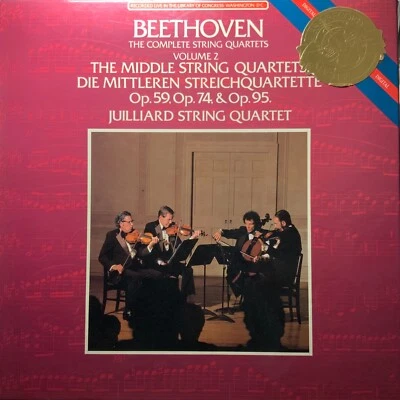 BEETHOVEN-COMPLETE STRING QUARTETS 2-ORIGINAL 1983 CBS 3-LP BOX SET-PROMO-USED - Image 1 of 4