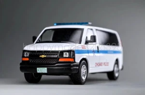 Maßstab 1:64 für Chicago Police Express 3500 Van Sportmodell Diecast Metall - Bild 1 von 14