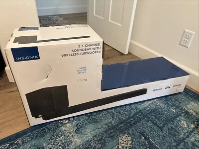 Insignia- 2.1-Channel Soundbar with Wireless Subwoofer - Black - Image 1 of 4