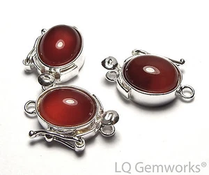 Carnelian 925 Sterlingsilber 8x10 mm Boxverschluss - Bild 1 von 1