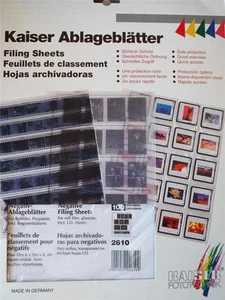 KAISER 2610 PACK 25 SHEETS 120 620 FILM NEGATIVE STORAGE FILING PAGES GLASSINE - Picture 1 of 1