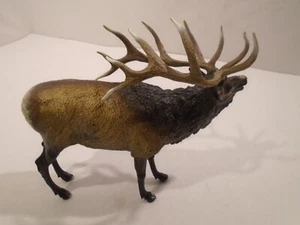 Estatuilla de escultura de alce 12 puntos Buck 10" x 9" bosque rústico campamento lodge animal - Imagen 1 de 5