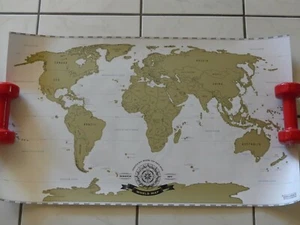 Scrape Off World Map Rubbelkarte Weltkarte Gold Englisch - Bild 1 von 1