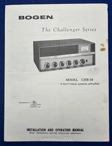 Original Bogen CHB50 Installations- & Bedienungsanleitung - Bild 1 von 1